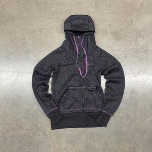 Women's‎ Billabong purple and black zip-up hoodie